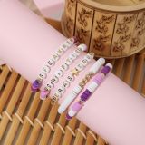 Bohemian Cord Woven Bracelet Colorful Letter Beads Adjustable Friendship Bracelet Set Swiftie Bracelet Set
