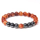 Wholesale of cross-border e-commerce 8MM tiger eye stone bracelets for couples, black magnet bracelets for men and women, natural stone beaded bracelets, wholesale
