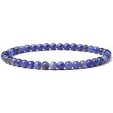 Amazon Cross border Hot selling Bead String 4mm Natural Stone Beads Charming Women's Bracelet Foreign Trade Bracelet Couple Bracelet