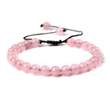 Cross border new 6mm natural stone bead bracelet, women's handmade woven sports energy bracelet, hot selling in Europe and America