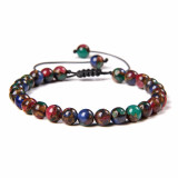 Cross border new 6mm natural stone bead bracelet, women's handmade woven sports energy bracelet, hot selling in Europe and America