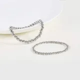 Wholesale of Health Jewelry Wholesale for Netizens and Same Style Black Gallstone Hematite Single Circle Ball Bracelets Terahertz Energy Stone Bracelets
