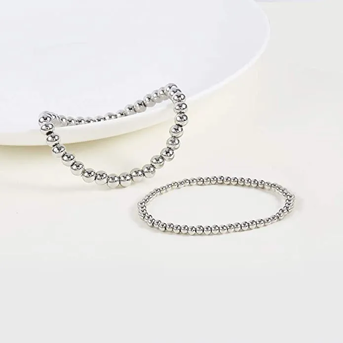 Wholesale of Health Jewelry Wholesale for Netizens and Same Style Black Gallstone Hematite Single Circle Ball Bracelets Terahertz Energy Stone Bracelets
