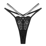 Foreign trade cash payment European standard fashionable adjustable black lace thong mature sexy women's underwear T-back