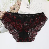 Cross border European and American lace underwear wholesale, foreign trade spot, belly tightening and hip lifting, mid waist women's underwear, large and multiple sizes