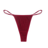 Cross border European and American thong women's thin strap, seamless and sexy pure cotton crotch, foreign trade low waisted breathable thong wholesale for women