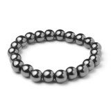 Wholesale of Health Jewelry Wholesale for Netizens and Same Style Black Gallstone Hematite Single Circle Ball Bracelets Terahertz Energy Stone Bracelets