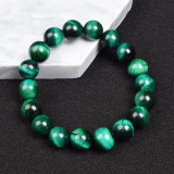 European and American cross-border hot selling premium natural stone sky blue tiger eye stone bracelet tiger eye stone bead single loop bracelet wholesale