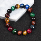 European and American cross-border hot selling premium natural stone sky blue tiger eye stone bracelet tiger eye stone bead single loop bracelet wholesale