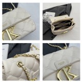 New Lingge Women's Bag Hot selling Foreign Trade Large Capacity Versatile Shoulder Bag Fashionable Embroidered Stranded Bag Trendy