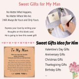 Amazon Gift Bracelet Anniversary Birthday Christmas Gift for Boyfriend, Son, Husband, Lover, White Pine Matte Bracelet