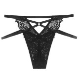 European and American size large bow underwear sexy lace lace lace lace mesh breathable oversized comfortable women's thong