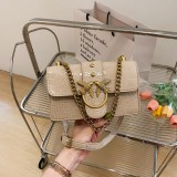 Foreign Trade Flying Bird Swallow Bag Women's Crocodile Pattern New Small Square Bag Versatile Double Flying Swallow One Shoulder Crossbody Bag