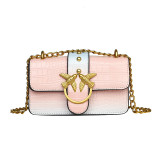 Gradient Swallow Bag Cross border Foreign Trade Flying Bird Women's Bag Double Flying Swallow Versatile European and American Fashion One Shoulder Small Square Bag Trendy