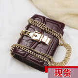 Advanced and Styled Lacquer Leather Small Square Bag Spring/Summer New Stone Pattern Single Shoulder Small Crossbody Women's Bag Mobile Phone Bag
