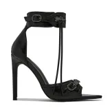 New High Heel Sandals, Stiletto Heels, Riveted Belt Buckle Pendant, Large Size Amazon Fashion Show, Foreign Trade Shoes, Heels