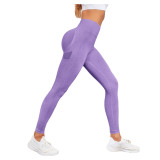 Cross border seamless peach buttocks yoga pants for women's quick drying and nude yoga clothing, tight fitting high waisted and hip lifting fitness pants