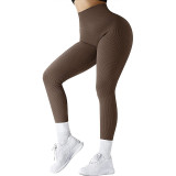 New Peach European and American Seamless Yoga Pants with Raised Hips, Breathable Yoga Clothes, Tight Fit, High Waist Sports Bottom, Fitness Pants for Women