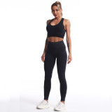 Yoga suit for women, new yoga fitness set for Europe and America, seamless set for women, honeycomb yoga fitness suit for women