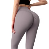 Internet celebrity cross-border peach buttocks seamless yoga pants for women with high waist and buttocks lifting high elasticity knitted slimming tight pants