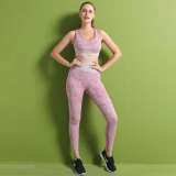 New cross-border European and American camouflage yoga suit for women, training sports bra, fitness running yoga pants for women