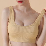 New European and American Instagram seamless knitted sexy sports bra, running yoga suit, fitness set, female manufacturer