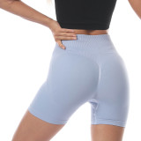 New European and American Peach Pants, Hip Lifting Yoga Fitness Pants, Sports Four Seasons Three Part Pants, Naked Shorts, Women's Seamless High Elastic Shorts