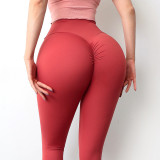 Internet celebrity cross-border peach buttocks seamless yoga pants for women with high waist and buttocks lifting high elasticity knitted slimming tight pants