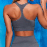 Hot selling seamless quick drying zipper fitness running sports bra for women, shock-absorbing gathering, beautiful back yoga bra