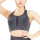 Amazon European and American yoga vest manufacturers sell fitness, running, seamless back, cross-border quick drying sports bras directly