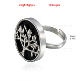 European and American cross-border jewelry, fashionable life tree ring, female niche, light luxury, high-end feeling, gold-plated finger ring, spicy girl