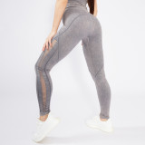 Amazon Cross border New Nylon Seamless Yoga Pants High Waist Sports Elastic Fitness Pants with 9% Hip Lift in Stock