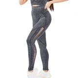 Amazon Cross border New Nylon Seamless Yoga Pants High Waist Sports Elastic Fitness Pants with 9% Hip Lift in Stock