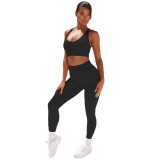 Seamless new yoga suit for women, quick drying, tight fitting peach buttocks, sports tight fitting suit, fitness suit, women's sports suit