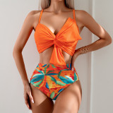 European and American split swimsuit women купальник Wholesale of solid color printed bikini swimwear manufacturers