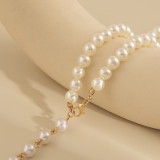 European and American cross-border jewelry, French retro Y-shaped beaded necklace, elegant long style imitation pearl tassel necklace for women