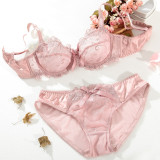 Wholesale of popular European and American sexy lace transparent bra sets by manufacturers, ultra-thin and breathable large size underwear for women 9160