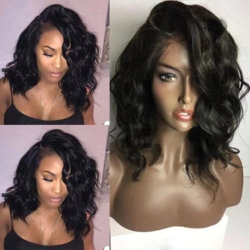 Africa's best-selling wig headsets for black people, new products with a bias towards small curls, wavy short curls, wigs for women in stock for hair replacement