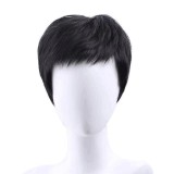 Men's wig hair covers are handsome, natural, breathable, and short hair imitates human hair. Flathead men's hair is available in stock from the factory for replacement