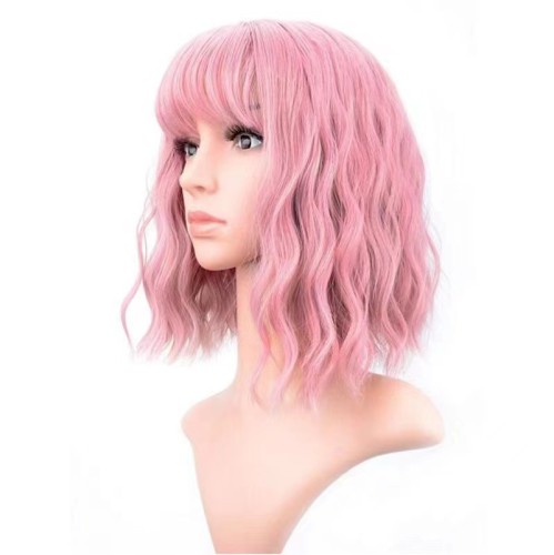 Amazon's best-selling wig women's short hair full head set, European and American curly hair small wave corn perm wig set in stock