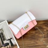 New Candy Color Jelly Bag Double Color Mobile Phone Bag Single Shoulder Crossbody Bag