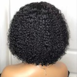 New small curly wig, European and American women's wig, fluffy African small curly hair, wrapped in high-temperature silk short curly hair head