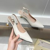 Large pointed high heeled sandals for women, new fashion slim heels, fairy style back, versatile one line buckle high heels