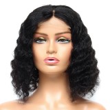 Deep Wave T Lace Bob 100% Human Hair Curly Lace wig