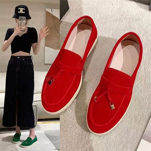 European and American Foreign Trade New Single Footwear High end Lefu Bean Shoes Women's Small Fragrant Style Footwear Rubber