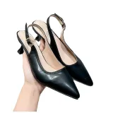 Large pointed high heeled sandals for women, new fashion slim heels, fairy style back, versatile one line buckle high heels