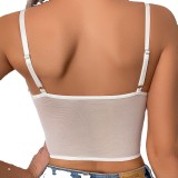 Summer New Cross border European and American Style Lace Lace Lace Hollow Thin Cup Inner Wear and Outer Wear Small Tank Top Sexy Underwear