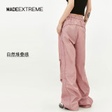 MADEEXTREME American retro pleated high-end sense niche workwear casual quick drying outdoor wide leg pants for men and women