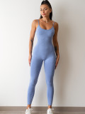 Cross border new product tank top yoga jumpsuit beauty back integrated jumpsuit seamless suit foreign trade jumpsuit fitness suit