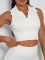 White sleeveless top (including chest pad)